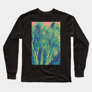 Colorful Tropical Palm Trees Long Sleeve T-Shirt